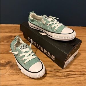 Converse Shoreside Low Top Sneakers - Sage Green & White